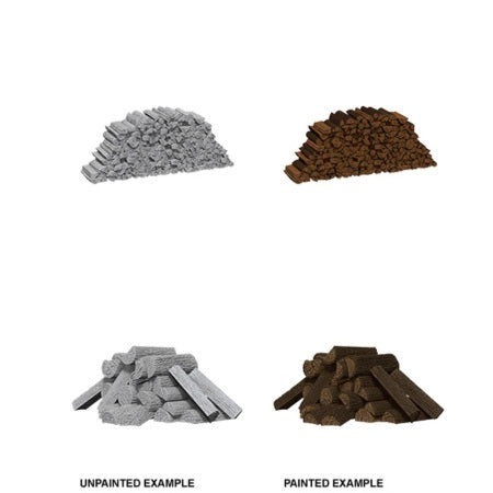 WizKids Deep Cuts Unpainted Miniatures: Piles of Wood
