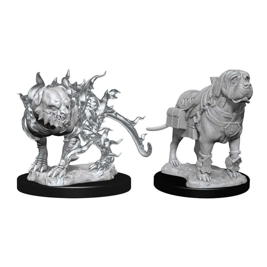 Dungeons and Dragons: Nolzur's Marvelous Unpainted Miniatures - Mastiff and Shadow Mastiff