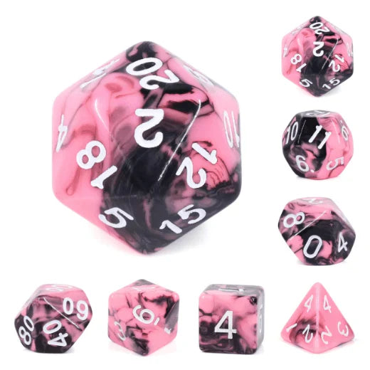 RPG Dice Set - Watermelon Cream