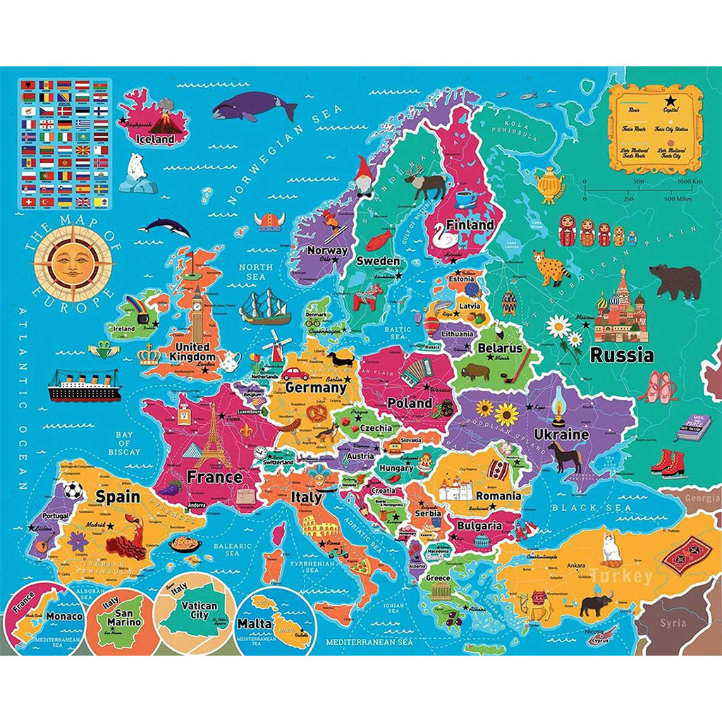 850 Piece Map of Europe Puzzle