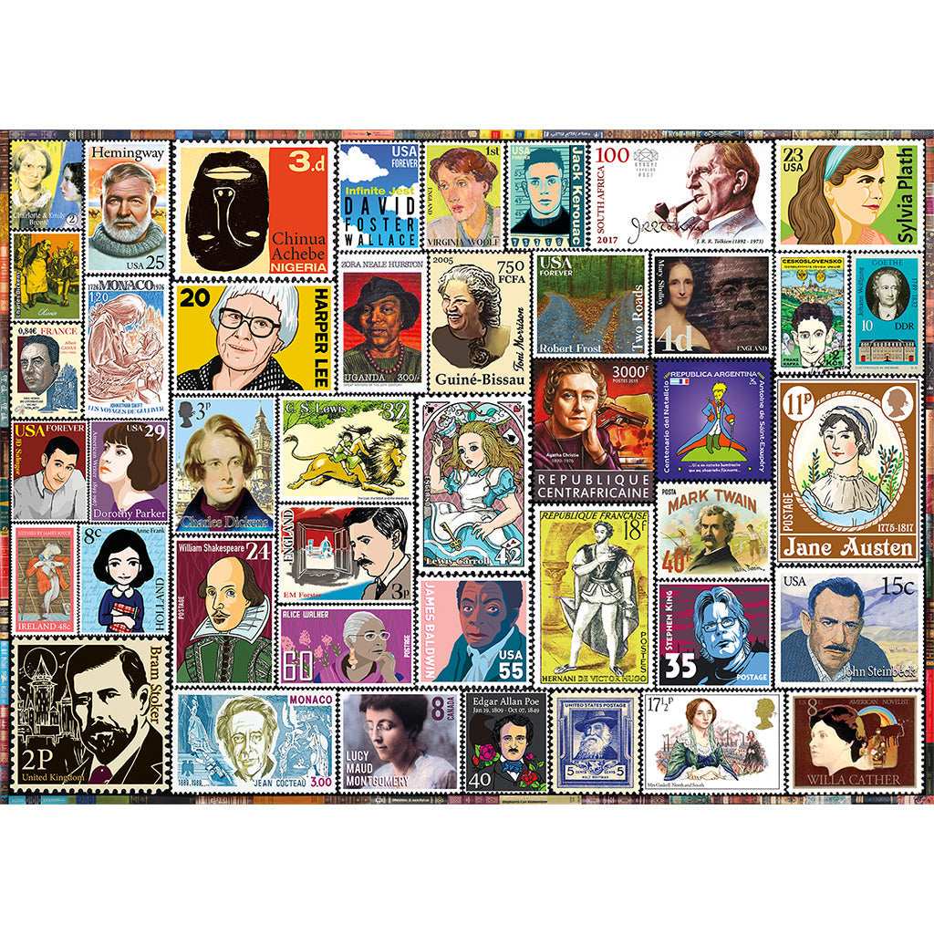 1000 Piece Author Stamps Puzzle