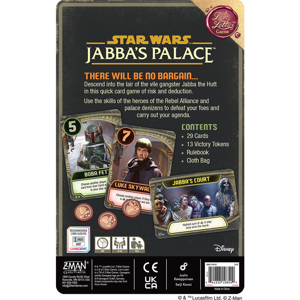Jabba's Palace - A Love Letter Game