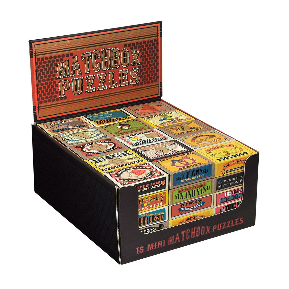 Matchbox Puzzle Display - 75 Misc. Matchbox Puzzles