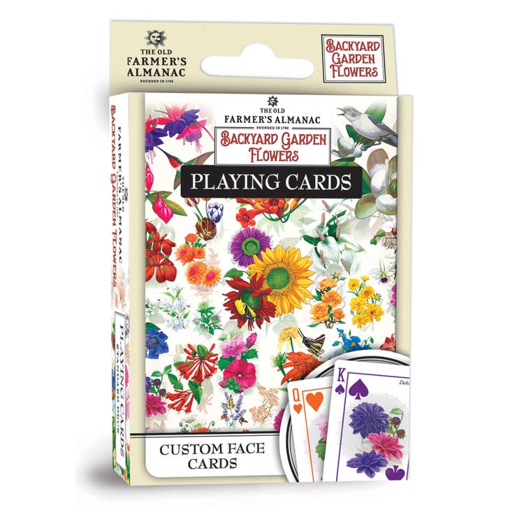 Farmer's Almanac Flowers Playing Cards