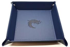 Old School Dice: Square Dice Rolling Tray - Blue