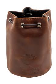 Old School Dice: Ultimate Bag of Many Pouches Dice Bag - Brown Leather