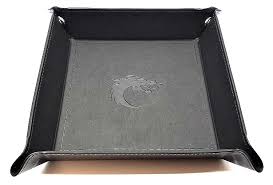Old School Dice: Square Dice Rolling Tray - Black