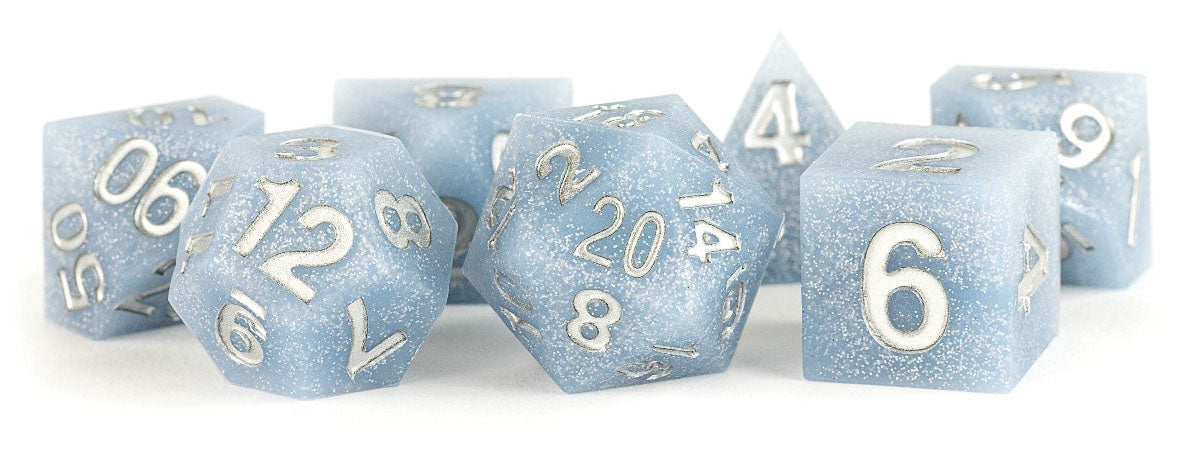 16mm Sharp Edge Silicone Rubber Poly Dice Set - Glacier Debris