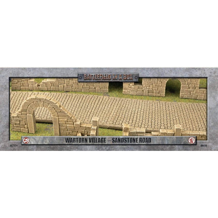 Battlefield In a Box: Wartorn Village: Sandstone Cobblestone Road