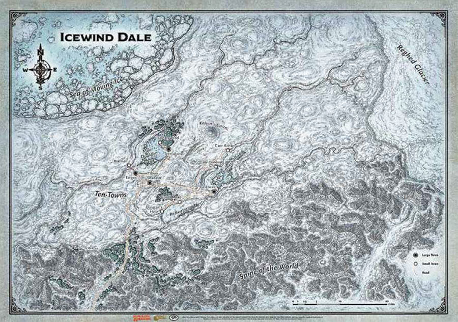 Dungeons and Dragons - Icewind Dale Map (30in x 21in)