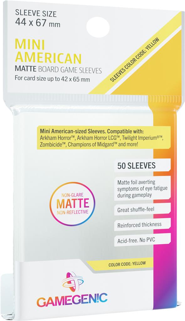 MATTE Sleeves: Mini American (44 x 67 mm) - Case of 16 Packs