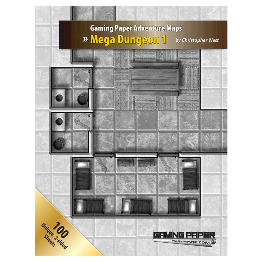 Gaming Paper Adventure Maps: Mega Dungeon 1