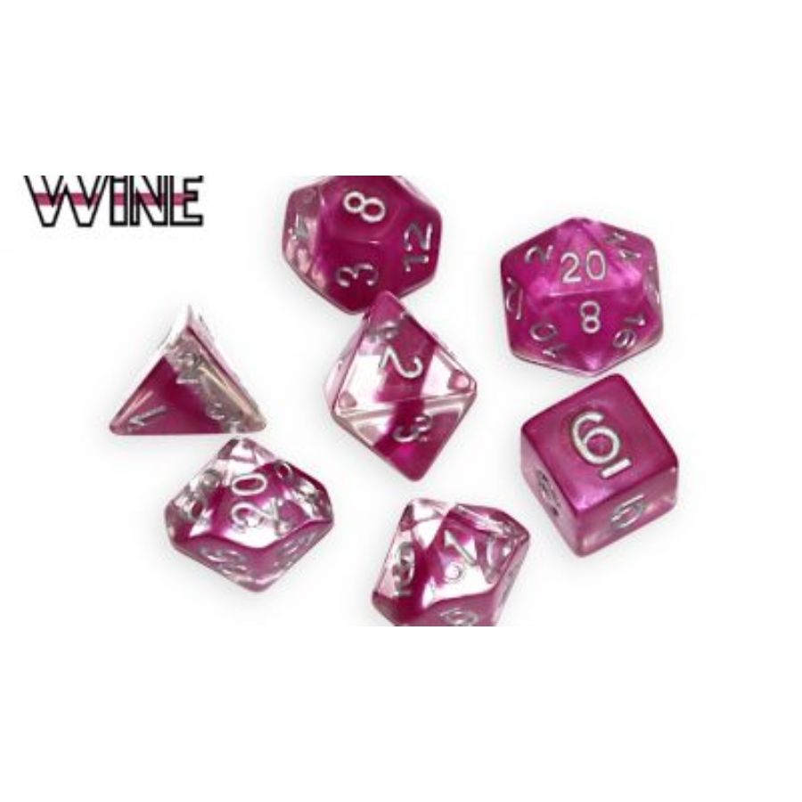 Neutron Dice - Wine 7 Piece Polyhedral Set