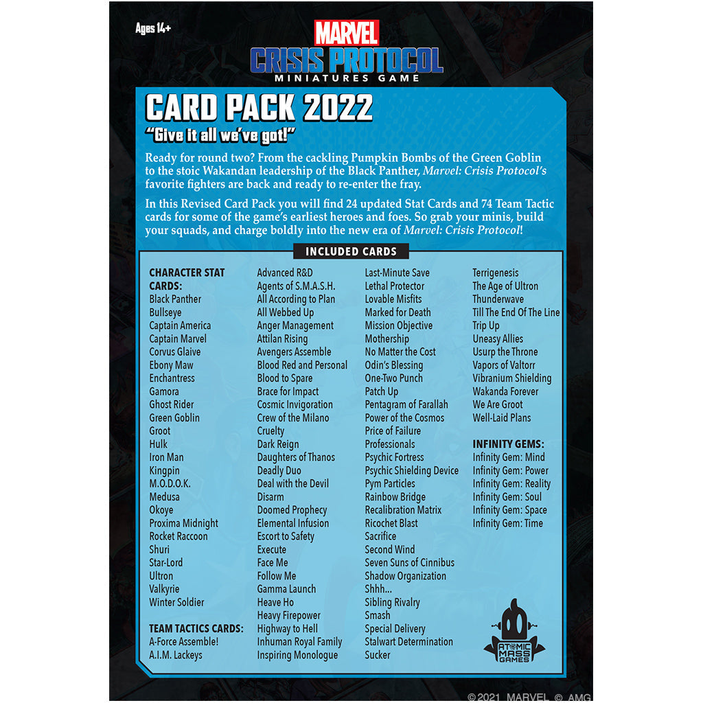 Marvel Crisis Protocol -  Card Pack 2022
