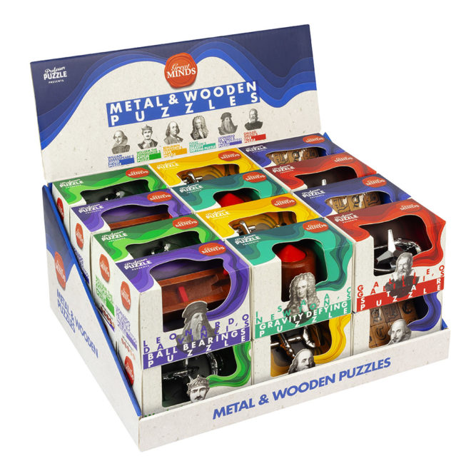 Great Minds Display - 24 Misc. Metal/Wooden Puzzles