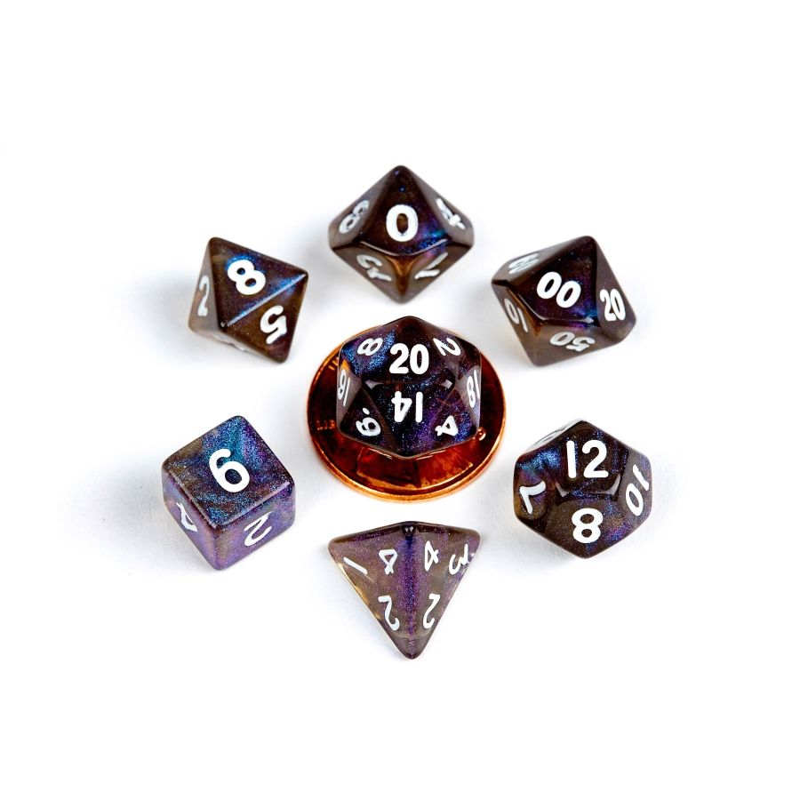 7 Count Mini Dice Poly Set - Stardust Galaxy