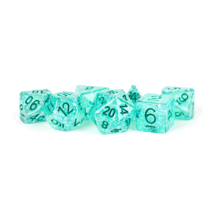 7ct Polyhedral Set: Flash Teal - 16mm Resin