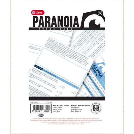 Paranoia RPG -  Forms Pack