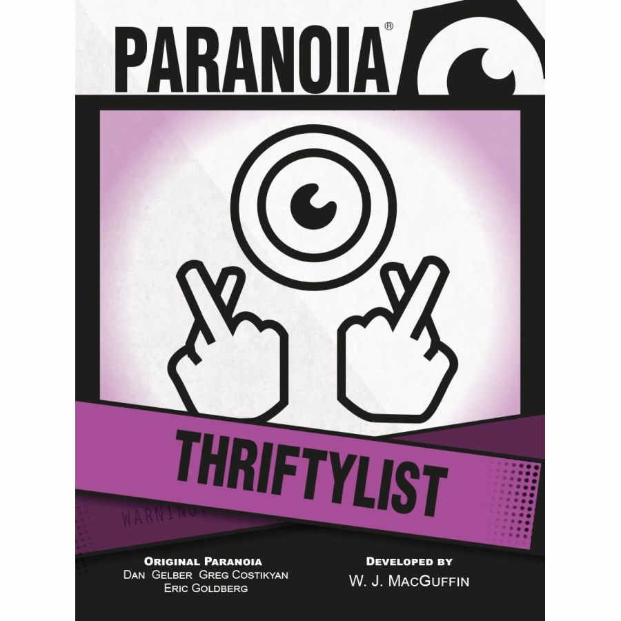Paranoia RPG - Thriftylist Card Deck