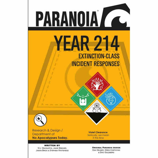 Paranoia RPG - Extinction-Class Incident Responses