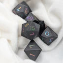 Obsidian Prism - pc gemstone dice set