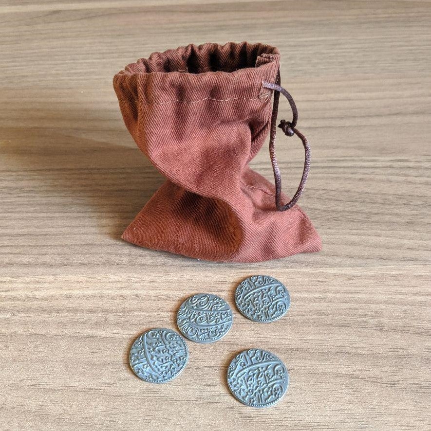 Pax Pamir Second Edition Metal Coins and Cloth Bag