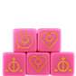 Ashes Pink Charm Dice (5X)