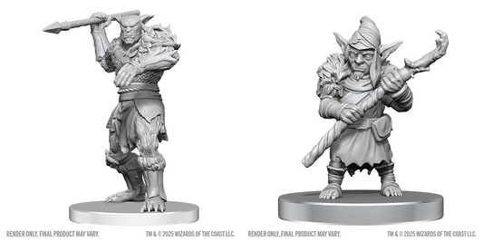 Dungeons & Dragons: Nolzur`s Marvelous Unpainted Miniatures - W28 Bugbear Stalker & Goblin Hexer - Pre-Order