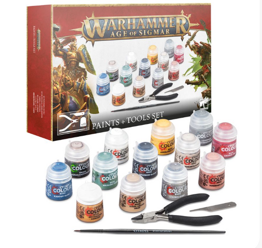 Warhammer Age of Sigmar: Paints + Tools Set
