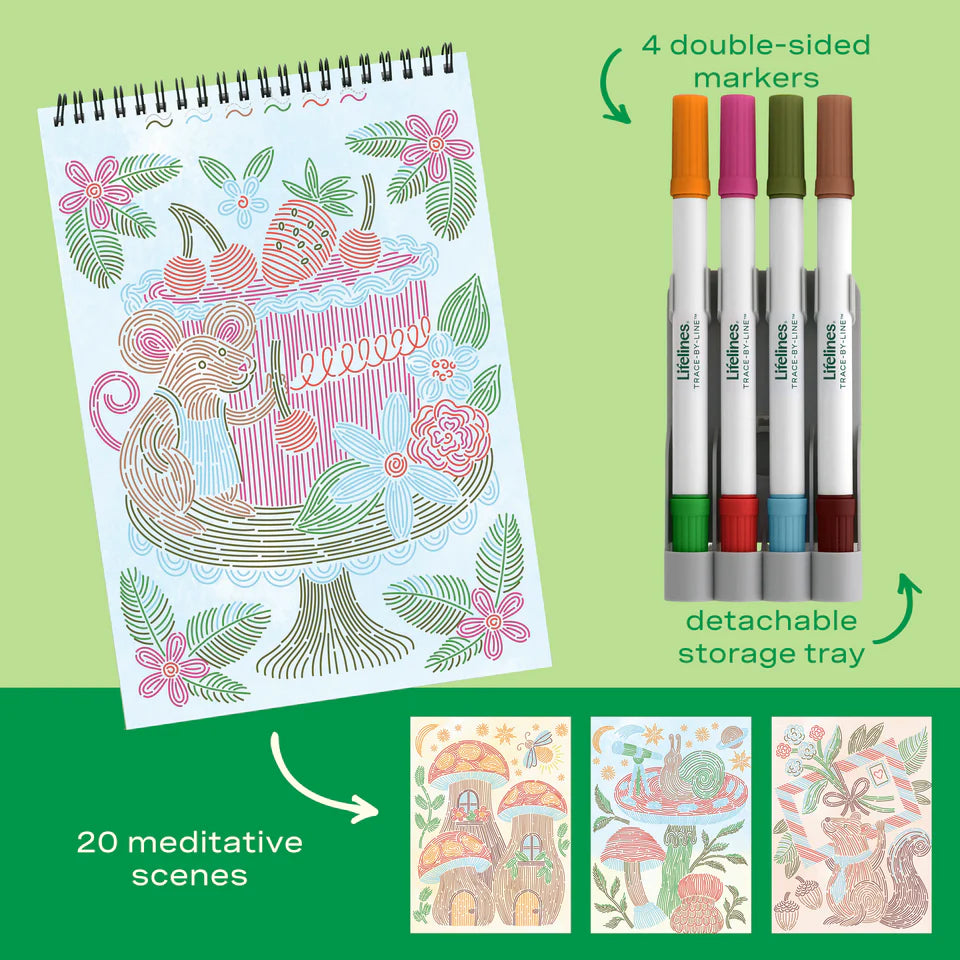 FlowArt - Trace-By-Line, Woodland Whimsy