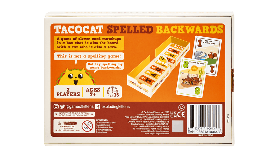 Tacocat Spelled Backwards