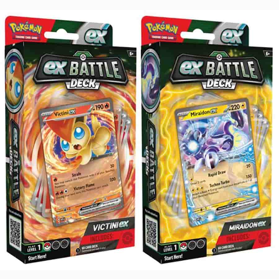 Pokemon TCG: Ex Battle Decks: Miraidon Ex or Victini Ex