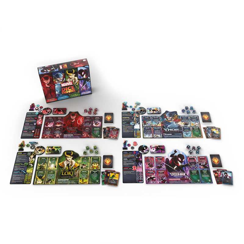 Dice Throne Marvel 2 - 4 Hero Box - Scarlet Witch, Thor, Loki, Spider-Man