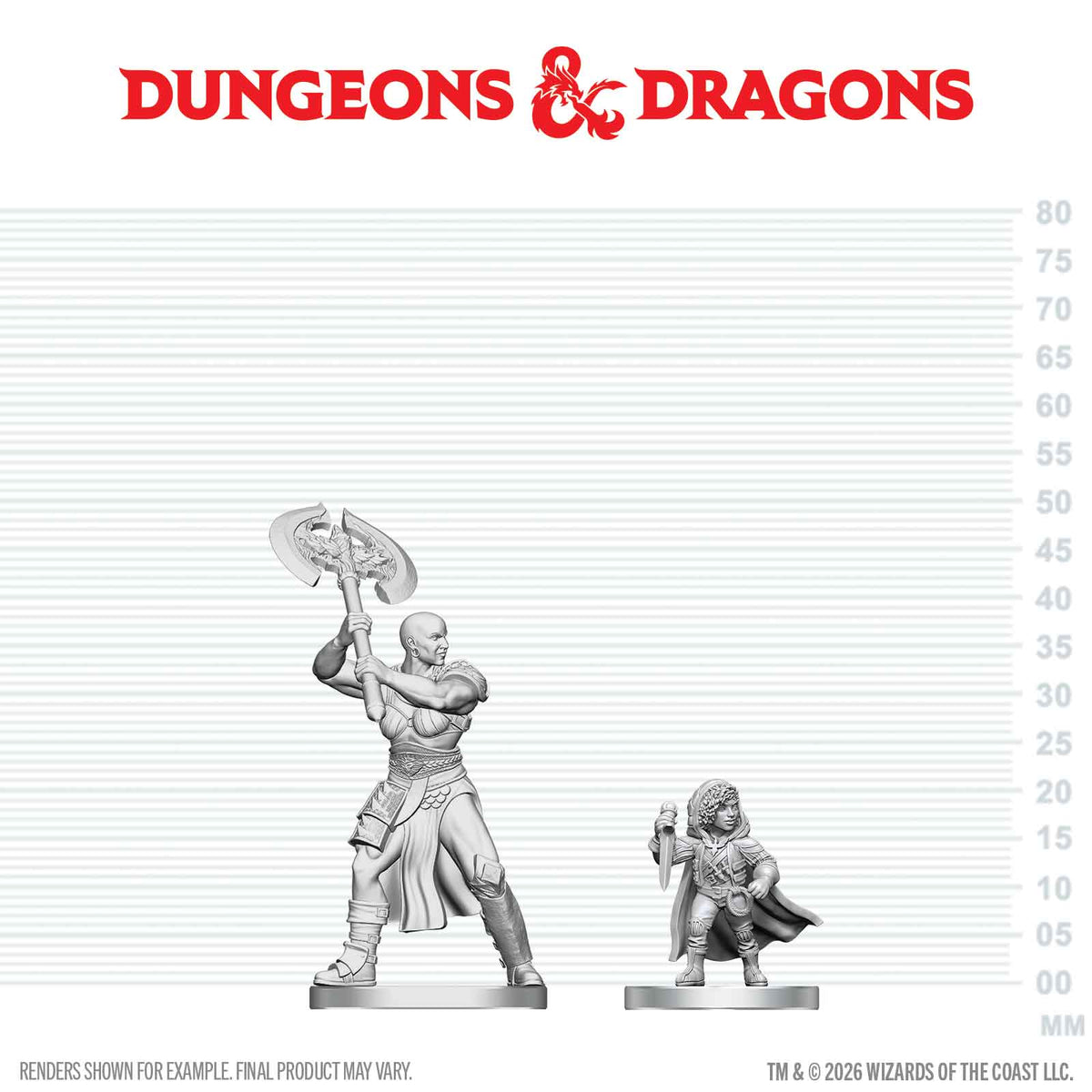 DND NOLZUR'S MARVELOUS UNPAINTED MINIATURES GOLIATH BARBARIAN & HALFLING ROUGE