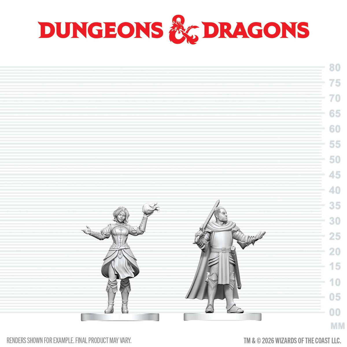 DND NOLZUR'S MARVELOUS UNPAINTED MINIATURES KNIGHT & MAGE APPRENTICE