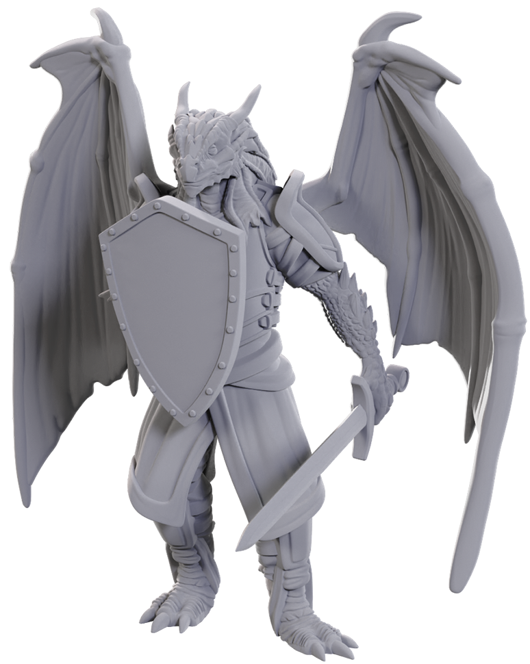 DND UNPAINTED MINIS DRAGONBORN OF BAHAMUT