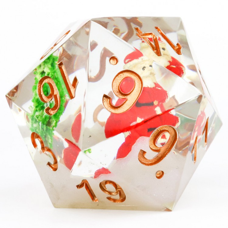 d20 single 54mm Santa Scenic