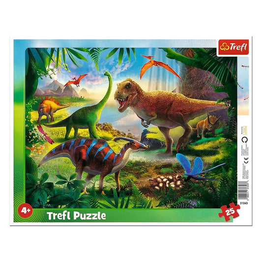 Puzzle: Dinosaurs 25 Frame (Trefl Kids)