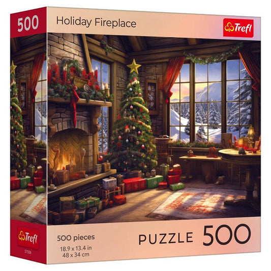 Puzzle: Holiday Fireplace 500 Piece