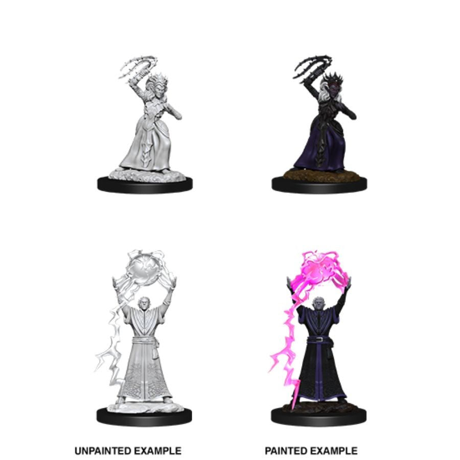 Dungeons & Dragons: Nolzur's Marvelous Unpainted Miniatures - W12 Drow Mage & Drow Priestess